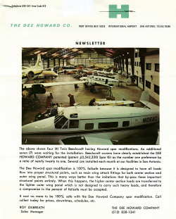 Dee Howard, Twin Beech spar mod